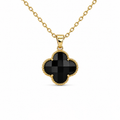 Clover Onyx Gold Kolye