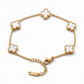 Clover Pearl Gold Bileklik