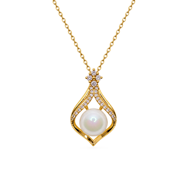 Elara Pearl Gold Kolye