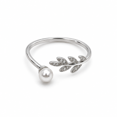 Laurel Pearl Silver Yüzük