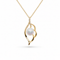Lunaria Pearl Gold Kolye