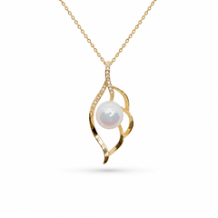 Lunaria Pearl Gold Kolye