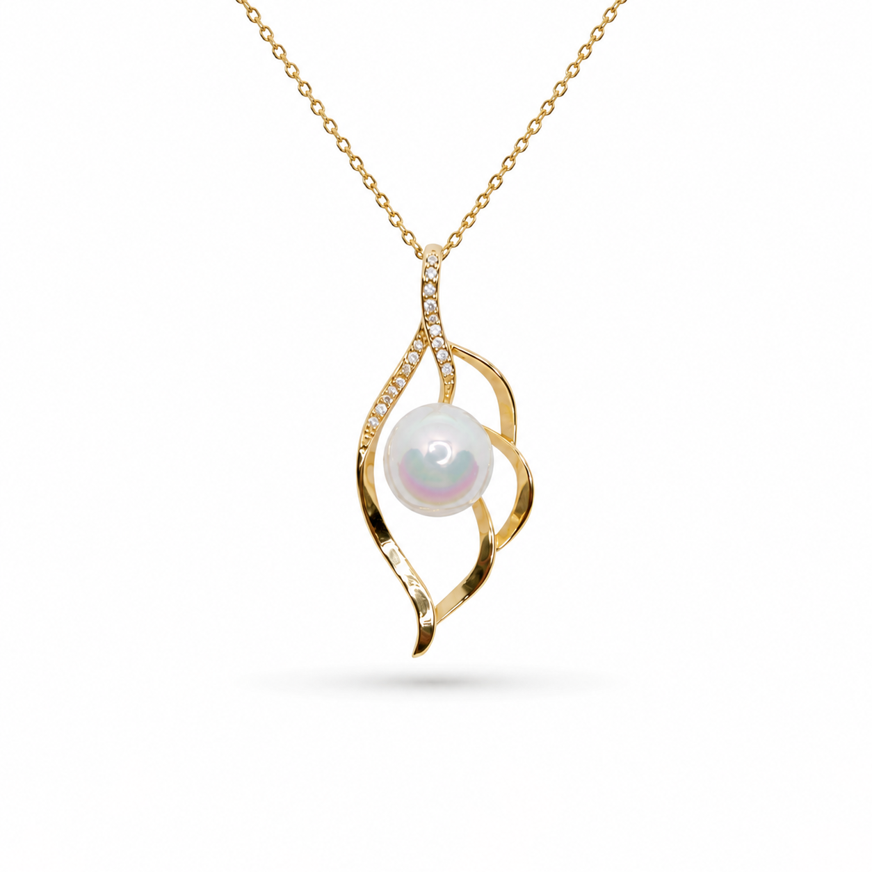Lunaria Pearl Gold Kolye