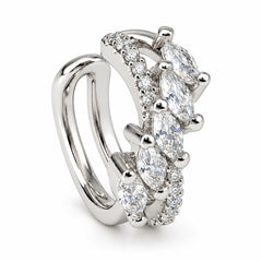 Marquise Silver Ear Cuff