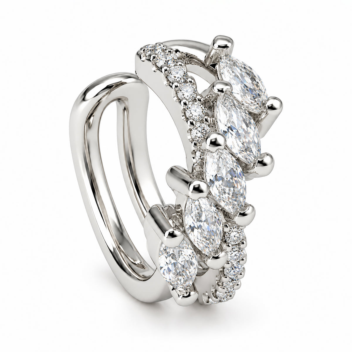Marquise Silver Ear Cuff