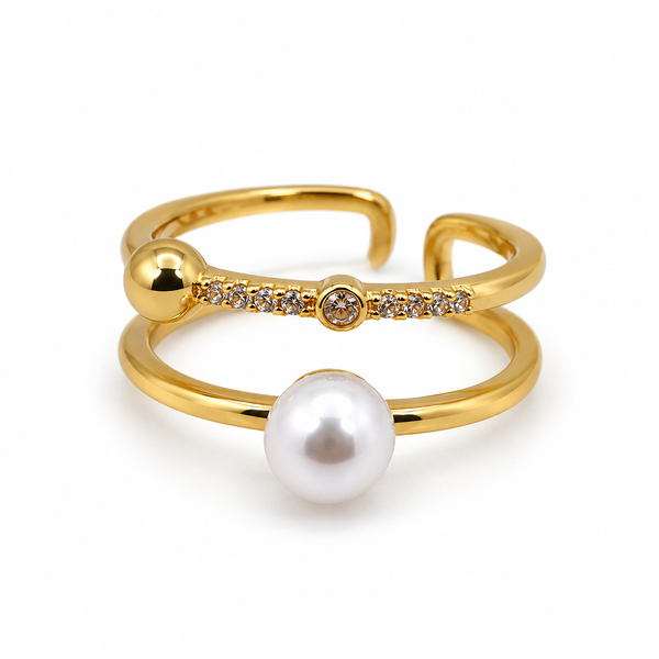 Nivella Pearl Gold Yüzük