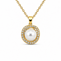 Pearl Halo Gold Kolye