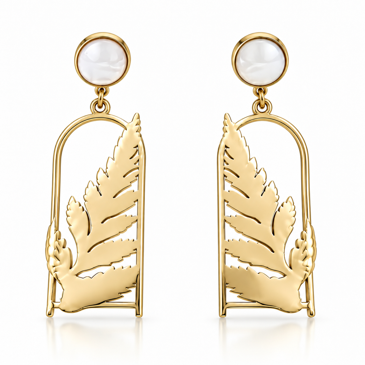 Pearla Leaf Gold Küpe