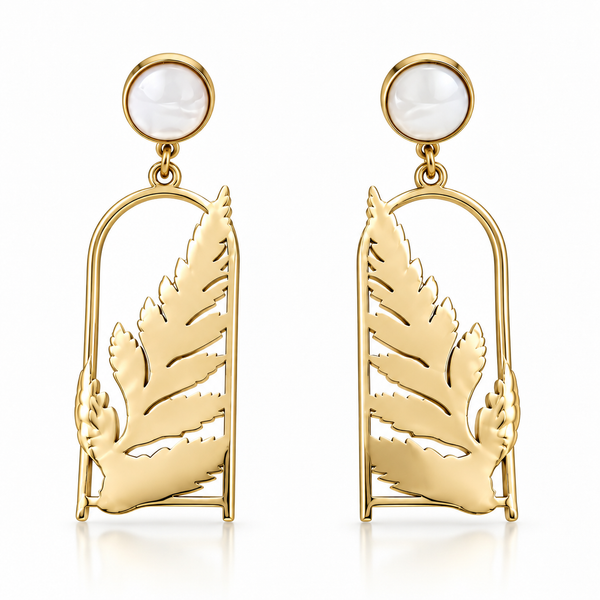 Pearla Leaf Gold Küpe