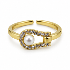 Pingle Pearl Gold Yüzük