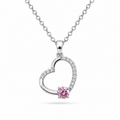 Rose Heart Silver Kolye