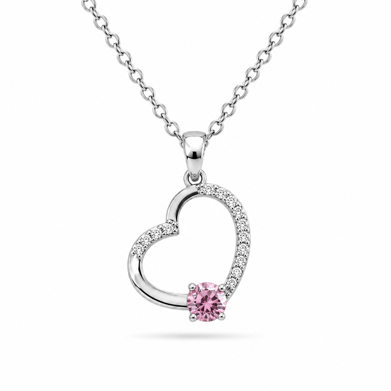 Rose Heart Silver Kolye
