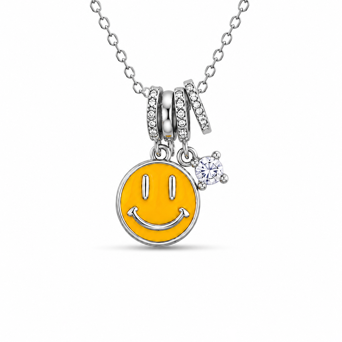Smiley Silver Kolye