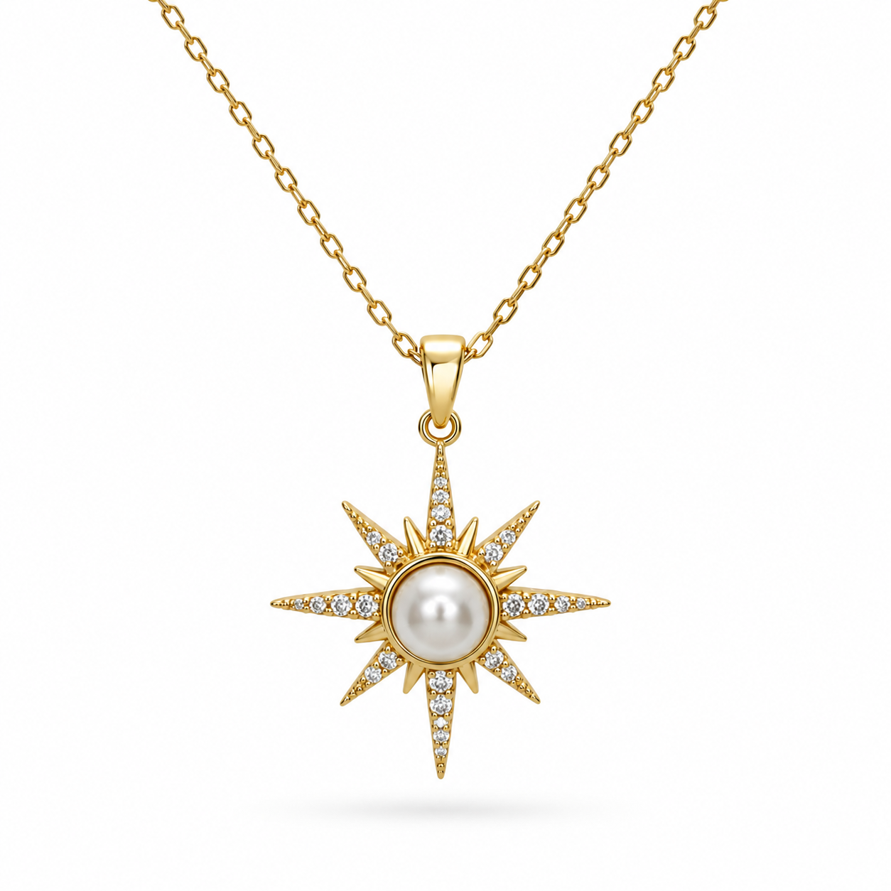 Solara Pearl Gold Kolye