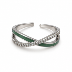 Vela Emerald Silver Yüzük