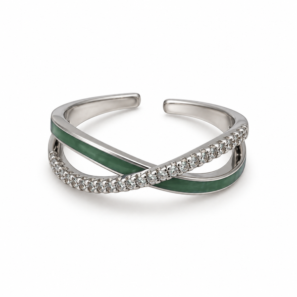 Vela Emerald Silver Yüzük