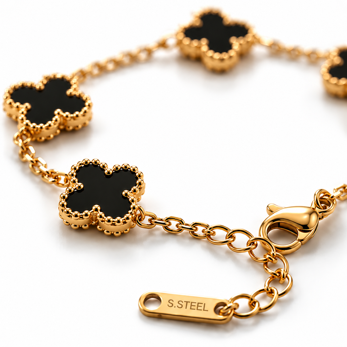 Clover Black Gold Bileklik