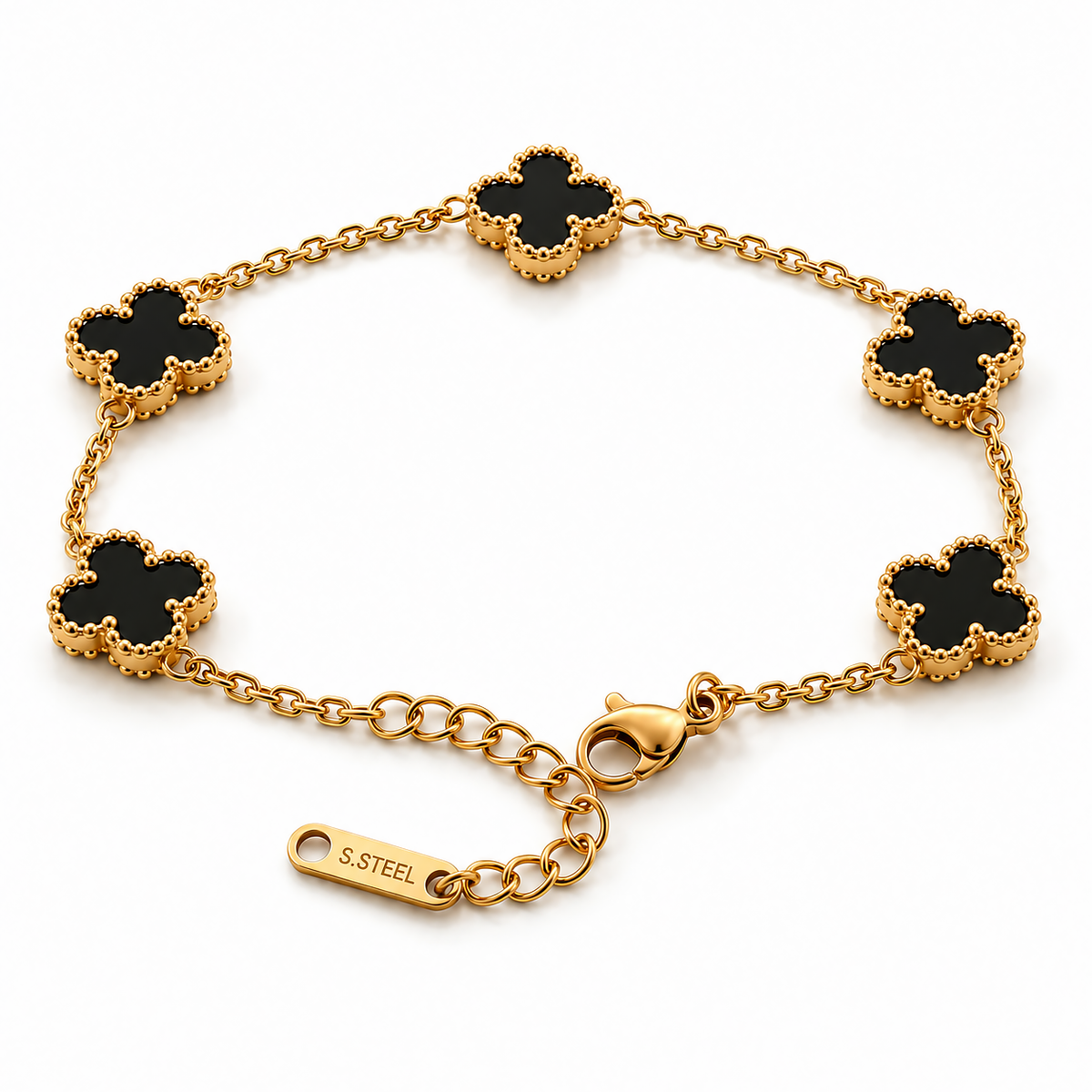 Clover Black Gold Bileklik