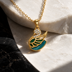Swan Jade Gold Kolye