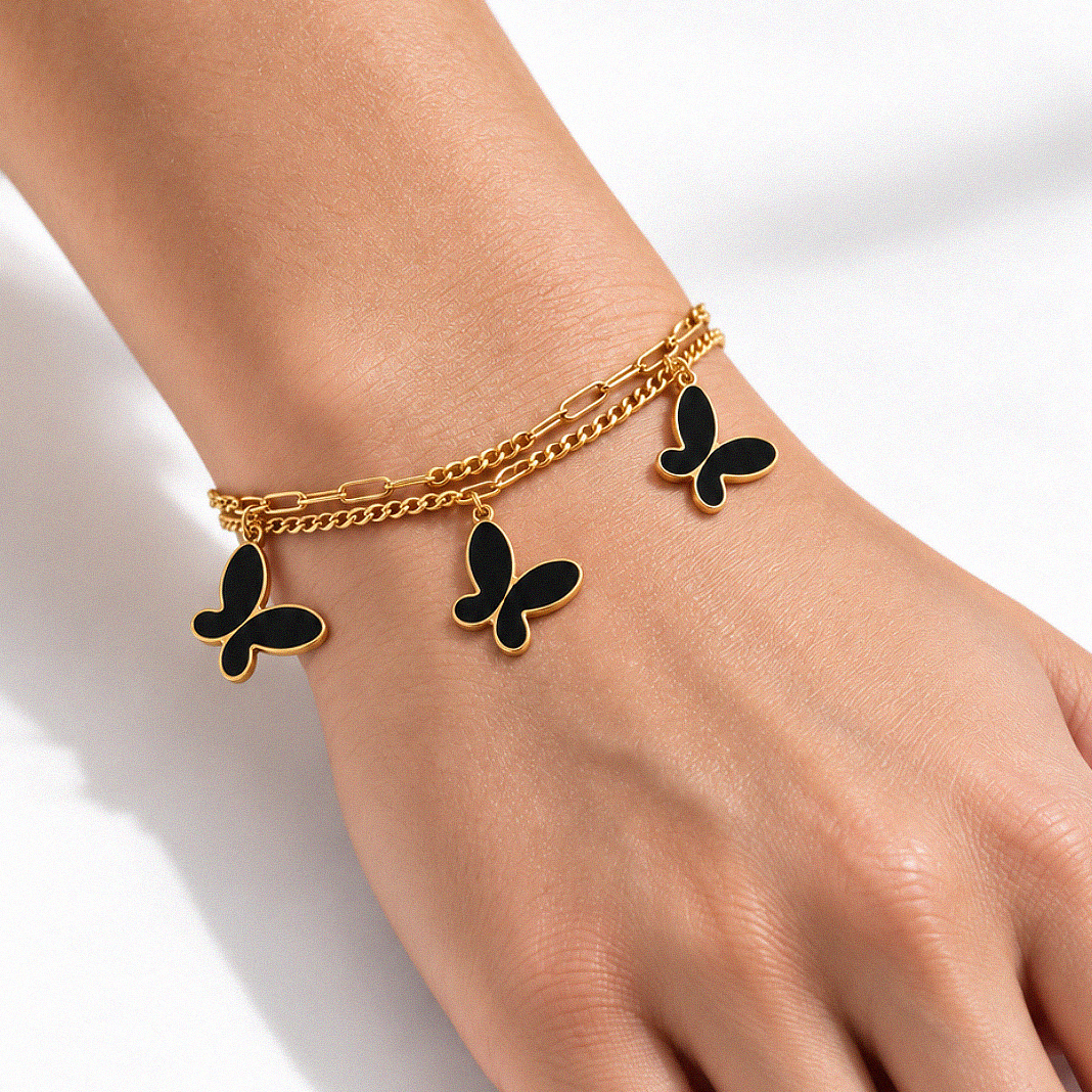 Luna Butterfly Gold Bileklik